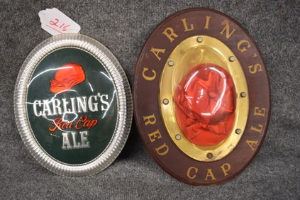 (2) CARLING'S RED CAP ALE ADVERTISING ITEMS