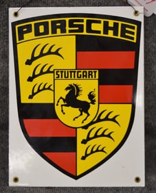 PORSCHE PORCELAIN CONTEMPORARY SIGN