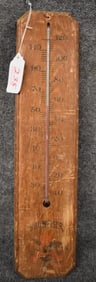 WOODEN BUDWESIER THERMOMETER
