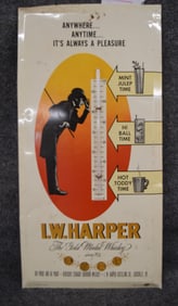 I.W. HARPER ADVERTISING THERMOMETER