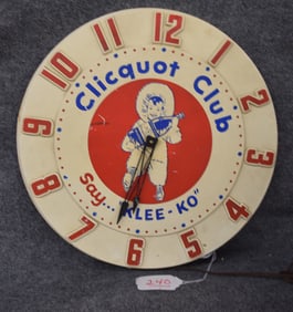 CLICQUOT CLUB SAY...."KLEE-KO" ADVERTISING CLOCK