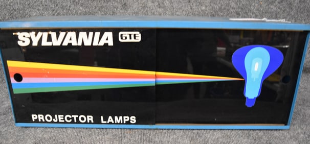 SYLVANIA PROJECTOR LAMPS SMALL WALL MOUNT/COUNTER TOP METAL CABINET