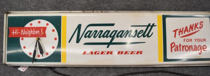 NARRAGANSETT CLOCK/SIGN