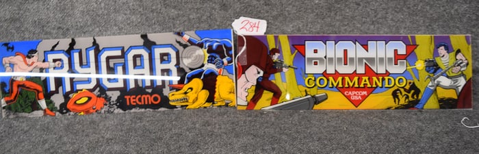 (2) ARCADE GAME SIGNS