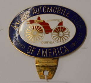 ANTIQUE AUTO CLUB PLATE TOPPER