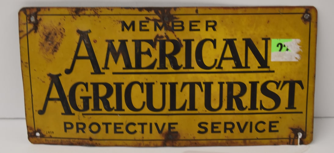 AMER. AGRICULTURIST SIGN (1 of 3)