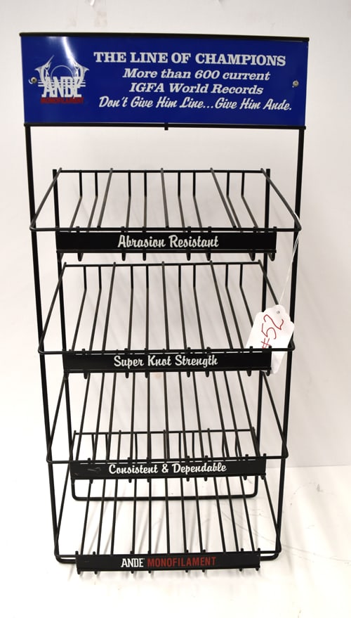 ANDE DISPLAY STAND: ANDE FISHING LINE DISPLAY STAND N.O.S.