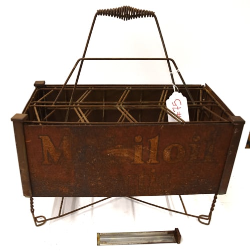 MOBIL BOTTLE RACK: MOBIL DIAMOND BOTTLE METAL RACK - NO BOTTLES