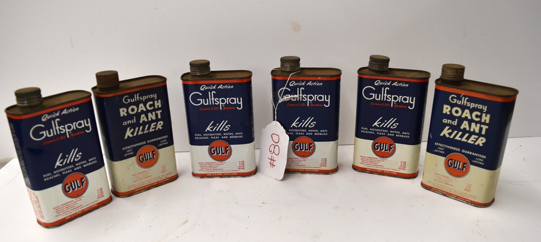 (6) CANS GULF ANT KILLER: GROUPING OF (6) 1 PINT CANS OF GULF SPRAY ROACH AND ANT KILLER - ALL FULL