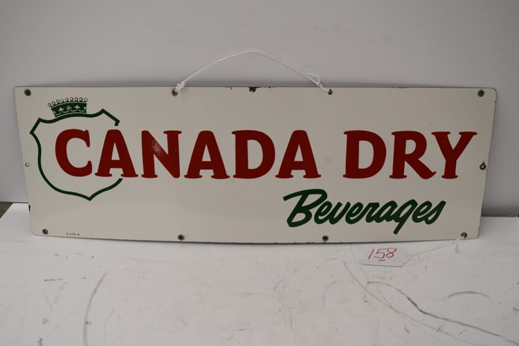 CANADA DRY SIGN: CANADA DRY PORCELAIN SIGN -NEW - MARKED C-1175-4