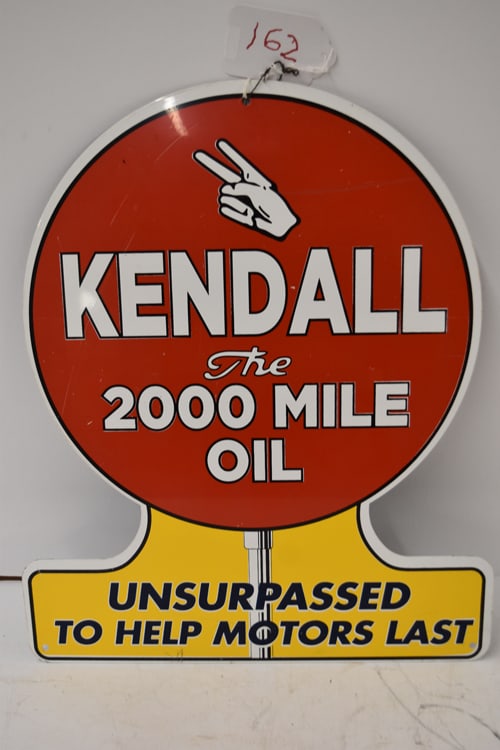 KENDALL SIGN: KENDALL THE 2000 MILE OIL CONTEMPORARY STEEL SIGN