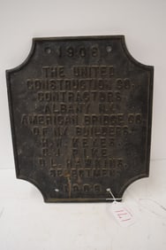 UNITED CONSTRUCTION PLAQUE
