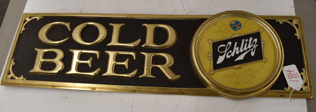 SCHLITZ COLD BEER SIGN (1 of 3)
