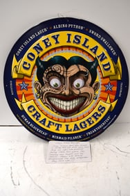 CONEY ISLAND CRAFT LAGER'S ROUND SIGN