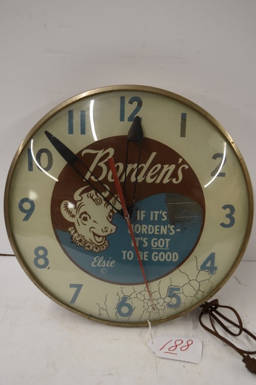 BORDENS DAIRY LIGHT UP CLOCK (1 of 4)