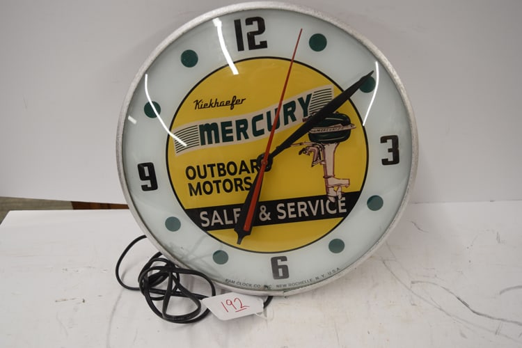 MERCURY OUTBOARD MOTORS CLOCK (1 of 3)
