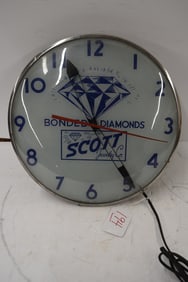 SCOTT JEWELRY ADVERTISING CLOCK