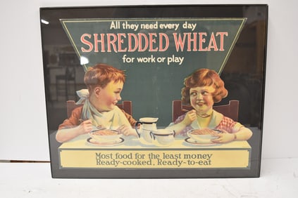 FRAMED SHREDDED WHEAT ADVERTISEMENT