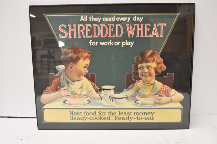 FRAMED SHREDDED WHEAT ADVERTISEMENT: FRAMED SHREDDED WHEAT ADVERTISMENT