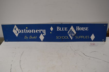 BLUE HORSE STATIONERY SIGN