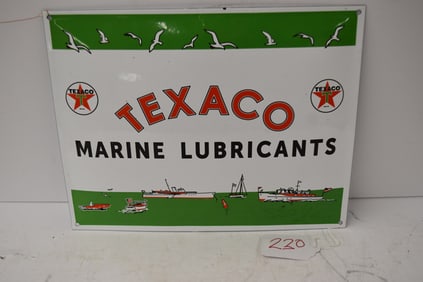 CONTEMP PORC TEXACO MARINE LUBRICANTS SIGN