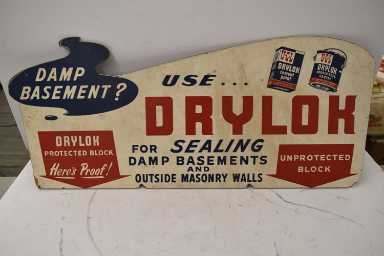 U.G.L. DRYLOK MASONITE PAINT SIGN: U.G.L. DRYLOK MASONITE PAINT SIGN