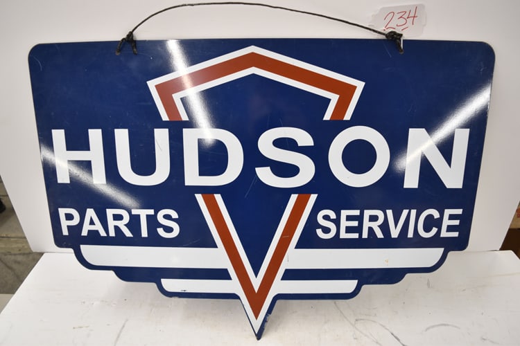 HUDSON PARTS & SERVICE STEEL CONTEMPORARY SIGN: HUDSON PARTS & SERVICE STEEL CONTEMPORARY SIGN - SINGLE SIDED