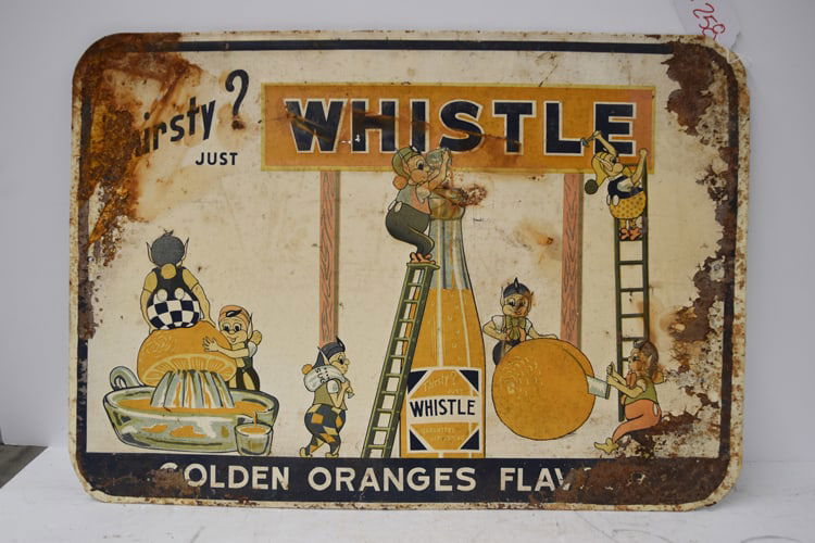 THIRSTY JUST WHISTLE TIN SIGN (1 of 6)