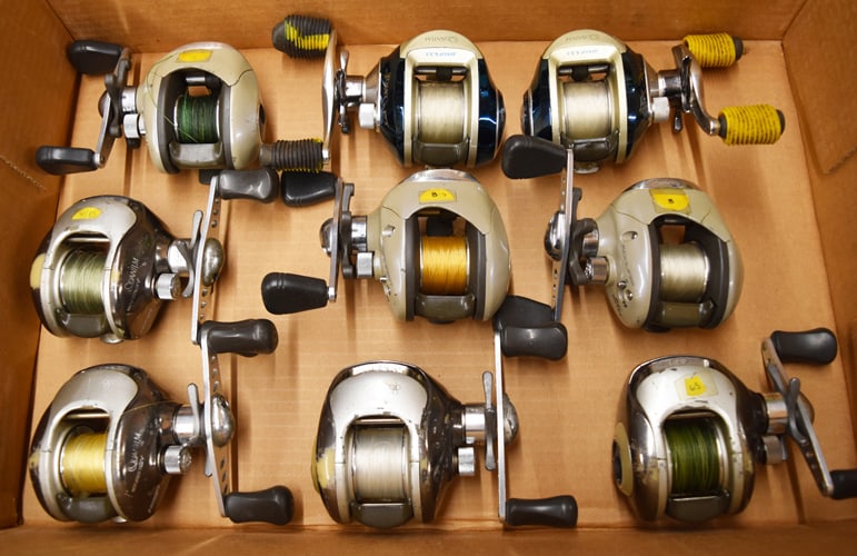 (9) QUANTUM BAIT CASTERS: GROUPING OF (9) QUANTUM BAIT CASTERS