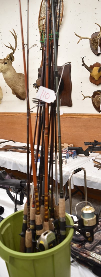 (19) CORK HANDLED FISHING POLES (1 of 3)