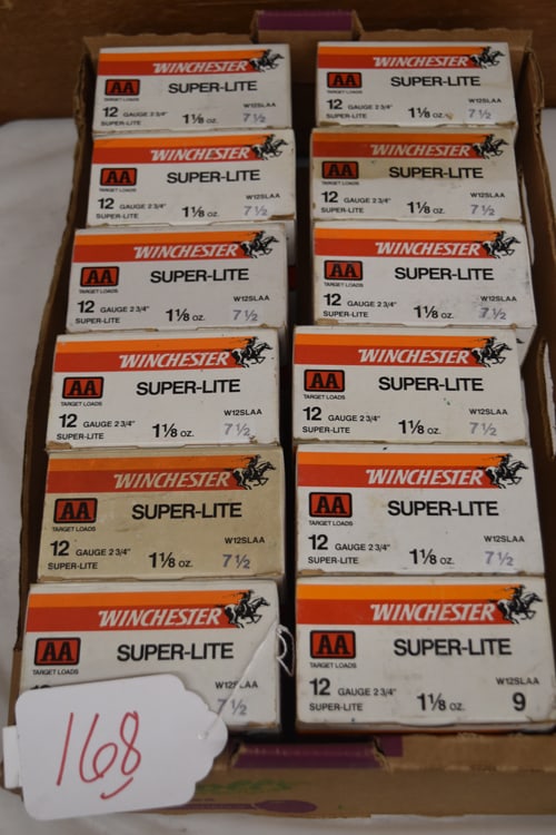 12 GA SHOTGUN SHELLS: (14) BOXES OF 12 GAUGE WINCEHSTER SHOTSHELLS 2 3/4" SIZE #9 & SIZE #7.5 APPROX. 350 SHELLS