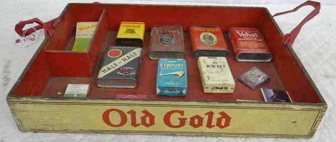 vintage cigarette tray old Gold