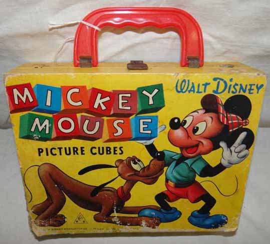 1940's Mickey Mouse Block Set: 1940's Mickey Mouse Block Set in Case
