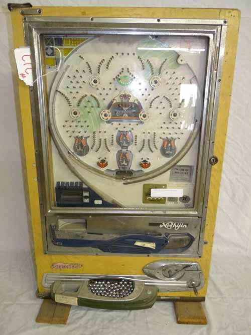 Pachinko Machine: Pachinko Machine by Nishijin Co. Super DX, Extra Balls, 33"H x 20 1/2" W x 10"D