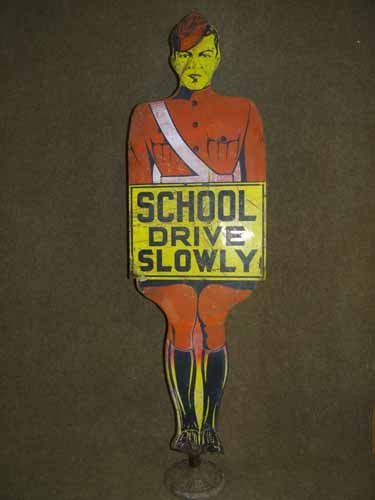 "School Drive Slowly" sign (1 of 1)