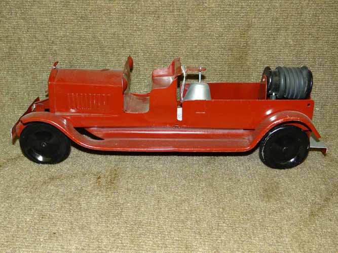 1920's Turner Packard Hose Reel truck: 1920's Turner Packard Pressed Steel Hose Reel Truck