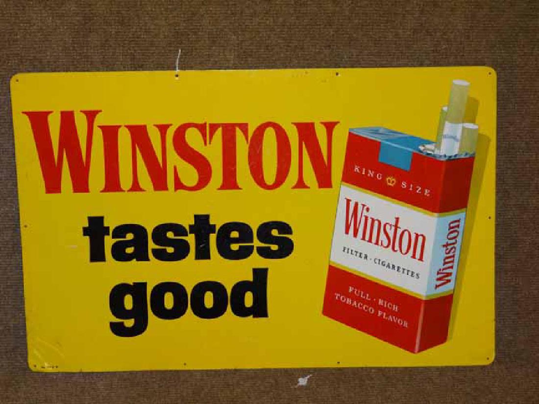 Tin Winston Cigarette Sign (1 of 2)