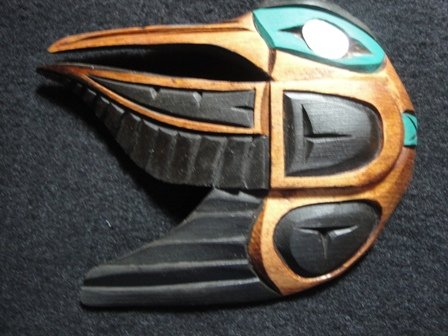 Northwest Coast native Hummingbird: Northwest Coast native Hummingbird, 5".....in size; artist----George Nookamus