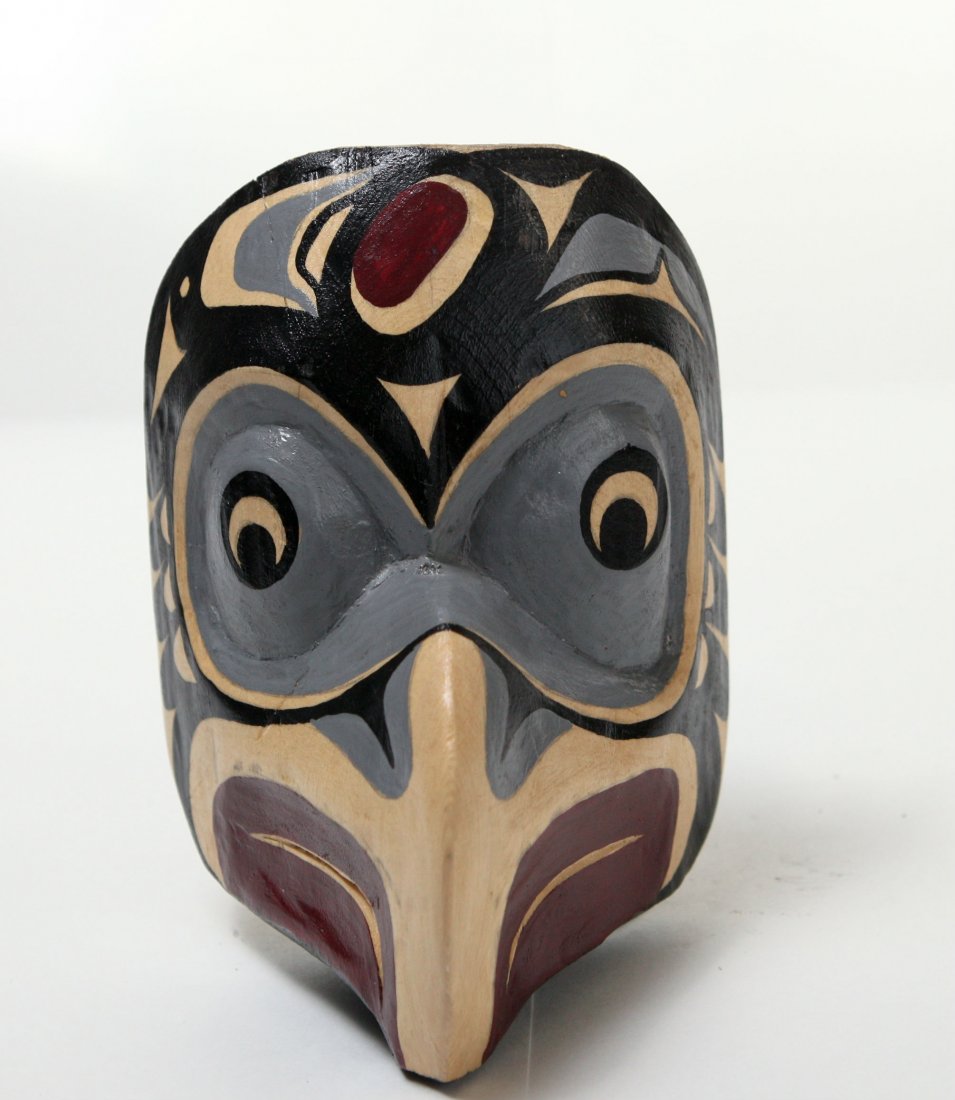 Eagle Mask: 7.5" ….yellow cedar….by first nation artist Cecil Dawson