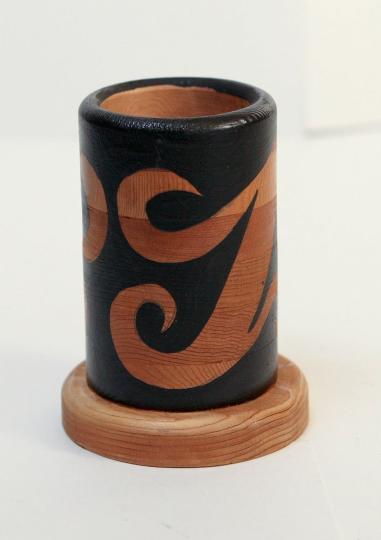 Wood Container: 5"….by first nation artist Cecil Dawson