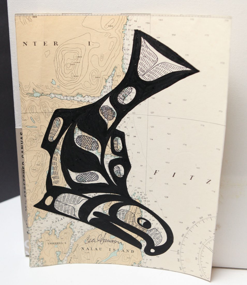 Orignal Painting Salmon: by first nation artist Cecil Dawson
