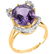 Floral Lavender Amethest & Diamond Ring