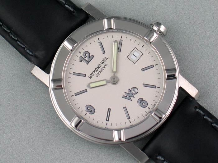 Raymond Weil Ladies Watch: 100% AUTHENTIC AND BRAND NEW RAYMOND WEIL LADIES WATCH (ultra slim), W1 SERIES, SWISS MOVEMENT, SWISS MADE, 50M WR(165 FT), WHITE DIAL, CALENDAR, SAPPHIRE CRYSTAL, FULL STEEL, SOLID CONSTRUCTION, DIAL