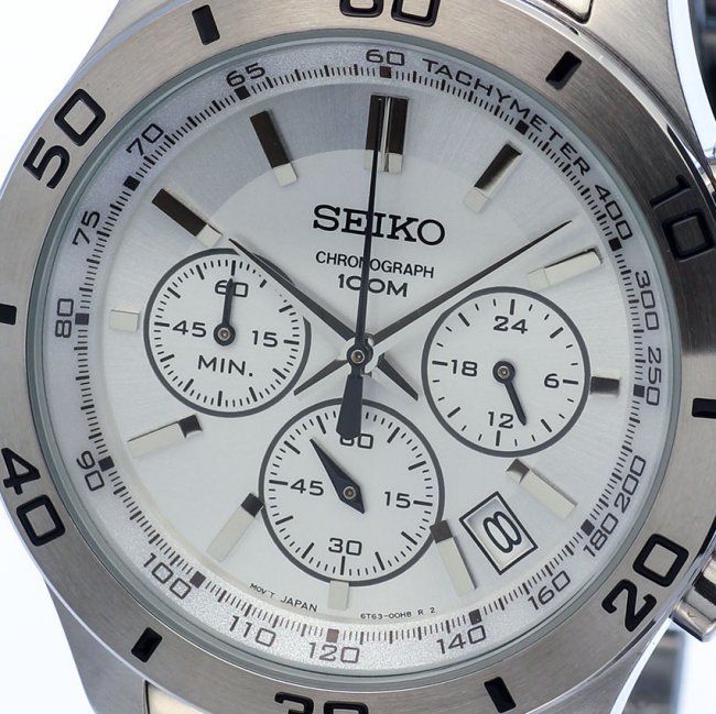 Seiko Men Chronograph Watch: LATEST SEIKO GENTS 24 HR TACHYMETER CHRONOGRAPH 330FT (100m) WATER RESISTANT WATCH - SSB047P1 100% AUTHENTIC, or 100% MONEY BACK GUARANTEE!!! Brand new and 100% Authentic Seiko Analogue Gents Watch Wi