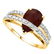 Mesmerizing Genuine Ruby & Diamond Solid Gold Ring