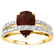 Mesmerizing Genuine Ruby & Diamond Solid Gold Ring - 2