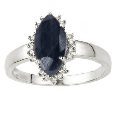 Diamond & Black Sapphire Ring (1 of 2)