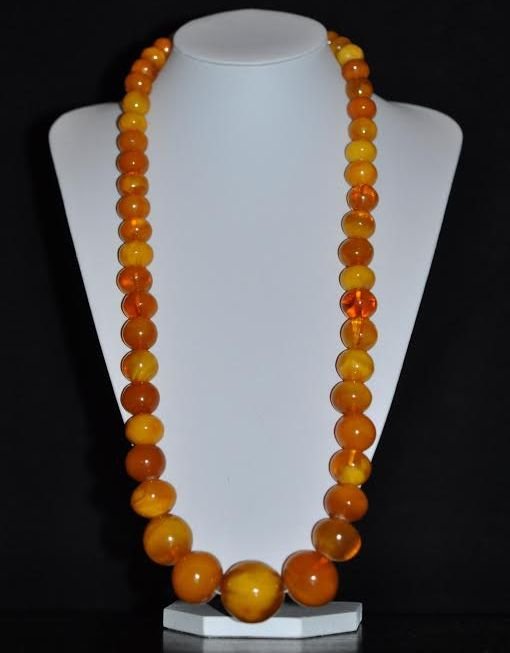 Antique Natural Butterscotch Egg Yolk Amber Necklace (1 of 8)