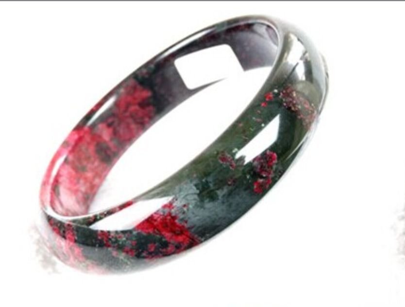 Extremely Rare Natural Floral Jade Bangle/Bracelet (1 of 1)