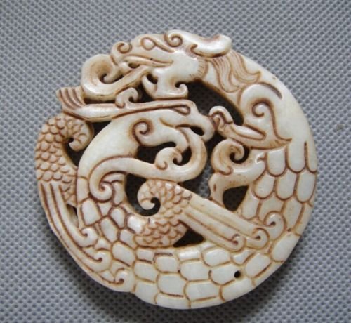 Hand Craved Jade Dragon Pendant (1 of 1)